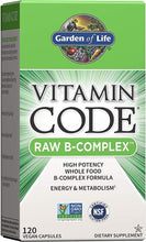 Load image into Gallery viewer, Garden of Life, Raw Vitamin Code B Complex, 120 Veggie Capsules