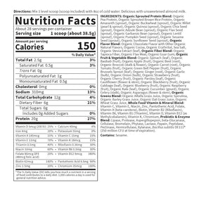 Garden of Life Meal Replacement Shakes, Vegan Raw Organic Protein Powder, Chocolate Protein Powder with Plant Based Pea Protein, Sprouts, Greens, Probiotics, Dairy Free 28 Servings