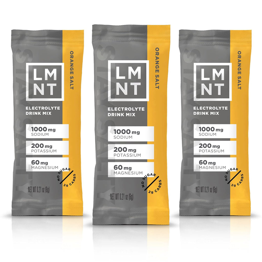 LMNT Zero Sugar Electrolytes - Raw Unflavored Salt | Drink Mix | 30-Count