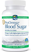 Load image into Gallery viewer, Nordic Naturals ProOmega Blood Sugar - Fish Oil, 455 mg EPA, 315 mg DHA, 200 ug Chromium, 300 mg Alpha-Lipoic Acid, Supports Normal Insulin and Glucose Levels*, 60 Soft Gels