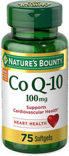 Load image into Gallery viewer, CoQ10 by Nature&#39;s Bounty, Dietary Supplement, Supports Heart Health, 100mg, 75 Softgels