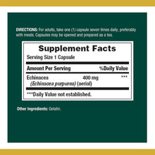 Load image into Gallery viewer, Echinacea by Nature&#39;s Bounty, Herbal Supplement, Supports Immune Health, 400mg, 100 Capsules