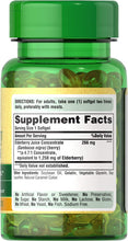 Load image into Gallery viewer, Elderberry Sambucus 1250mg, Supports antioxidant Health, 60ct by Puritan&#39;s Pride