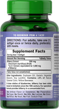 Load image into Gallery viewer, Bilberry Extract by Puritan&#39;s Pride®, Contains Antioxidant Properties*, 1000mg Equivalent, 180 Rapid Release Softgels