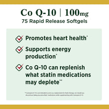 Load image into Gallery viewer, CoQ10 by Nature&#39;s Bounty, Dietary Supplement, Supports Heart Health, 100mg, 75 Softgels