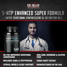 Load image into Gallery viewer, 200 MG 5-HTP Plus Serotonin Synthesizers and Cofactor B6 for Improved Serotonin Conversion - Enhanced 5HTP Supplement for Serotonin Boost, Mood and Sleep Support