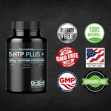 Load image into Gallery viewer, 200 MG 5-HTP Plus Serotonin Synthesizers and Cofactor B6 for Improved Serotonin Conversion - Enhanced 5HTP Supplement for Serotonin Boost, Mood and Sleep Support