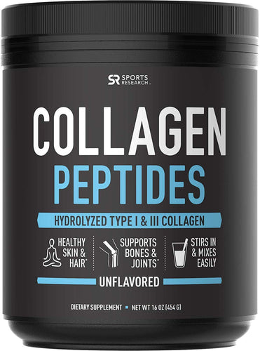 Collagen Peptides Powder (16oz) | Grass-Fed, Certified Paleo Friendly, Non-GMO and Gluten Free - Unflavored