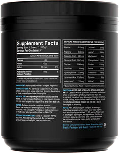 Collagen Peptides Powder (16oz) | Grass-Fed, Certified Paleo Friendly, Non-GMO and Gluten Free - Unflavored