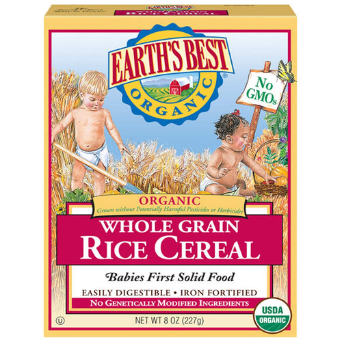 Earth's Best Organic Whole Grain Rice Cereal, 8 Ounce