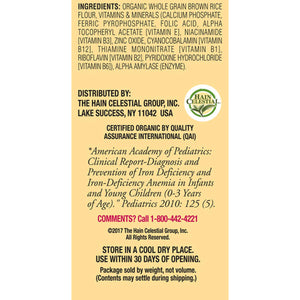 Earth's Best Organic Whole Grain Rice Cereal, 8 Ounce